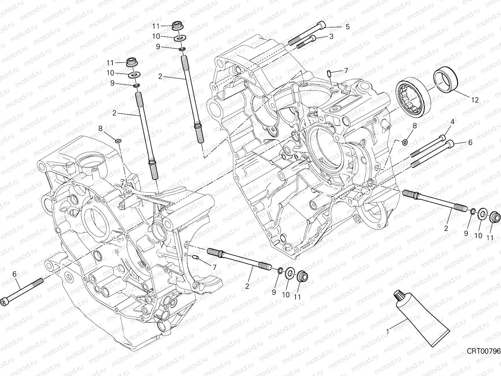 HALF-CRANKCASES PAIR [MOD:XDIAVELS]