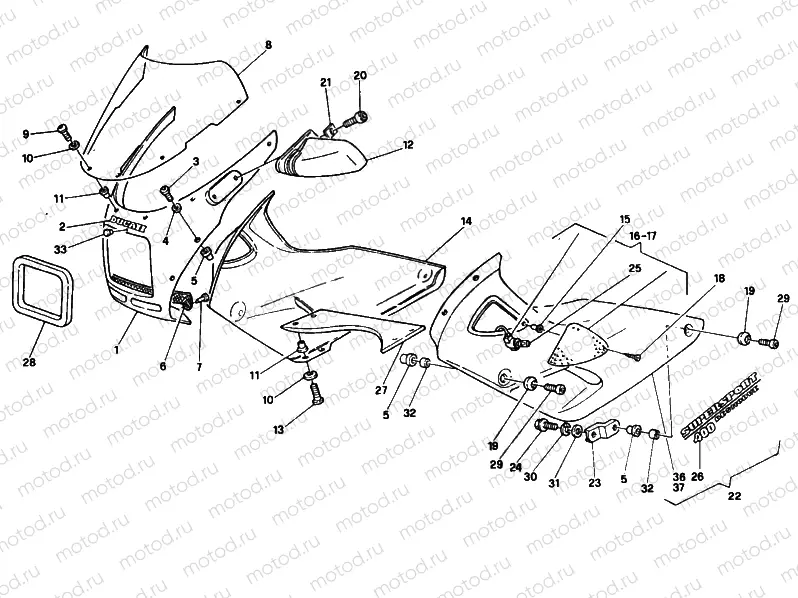 HALF FAIRING » PLASTICS