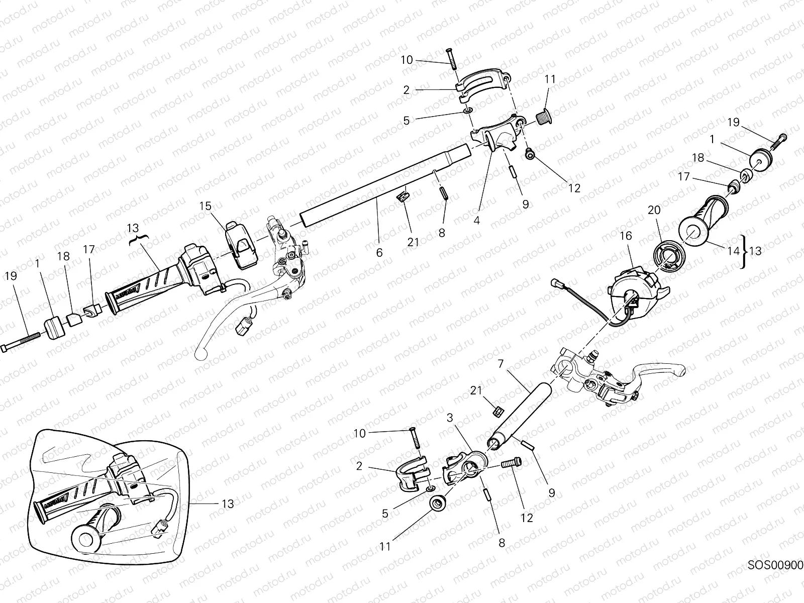 HALF-HANDLEBARS [MOD:PANV4 R]