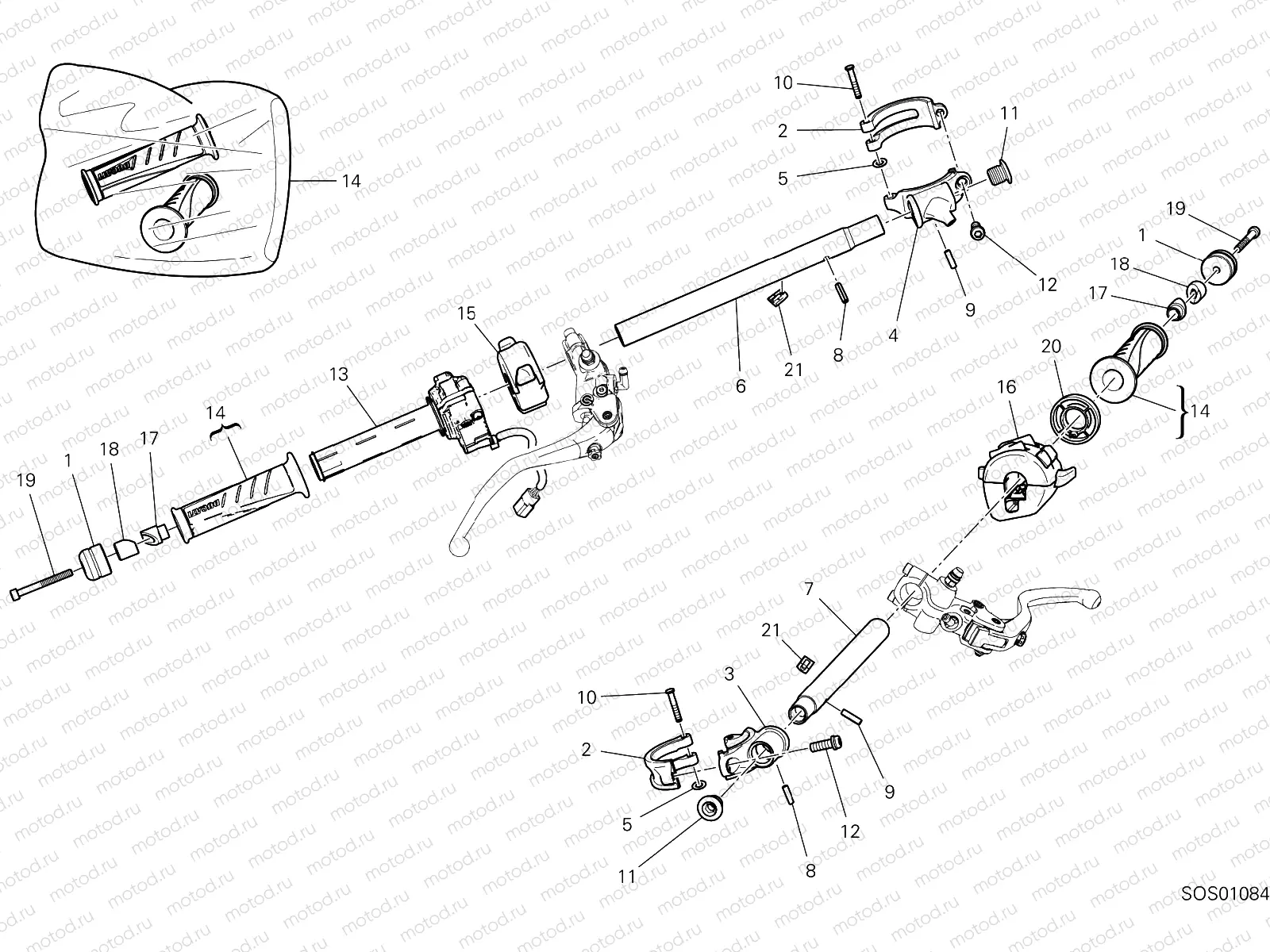 HALF-HANDLEBARS [MOD:PANV4 S]