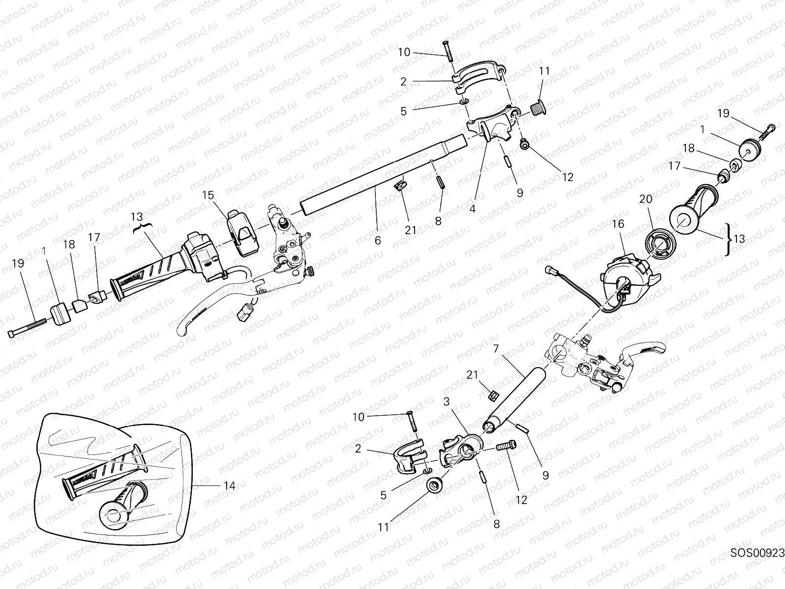 HALF-HANDLEBARS [MOD:PANV4 SP,PANV4SPM]
