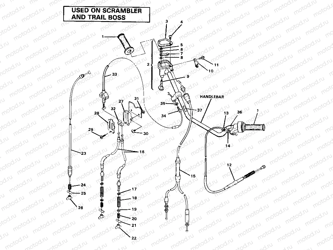 Hand Control Cable Assembly (4911991199018A) | Hand Control Cable Assembly (4911991199018A)