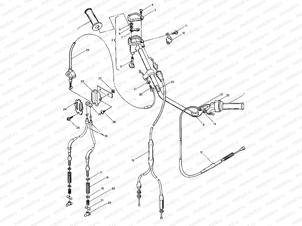 Hand Control Cable Assembly (4913491349013A) | Hand Control Cable Assembly (4913491349013A)