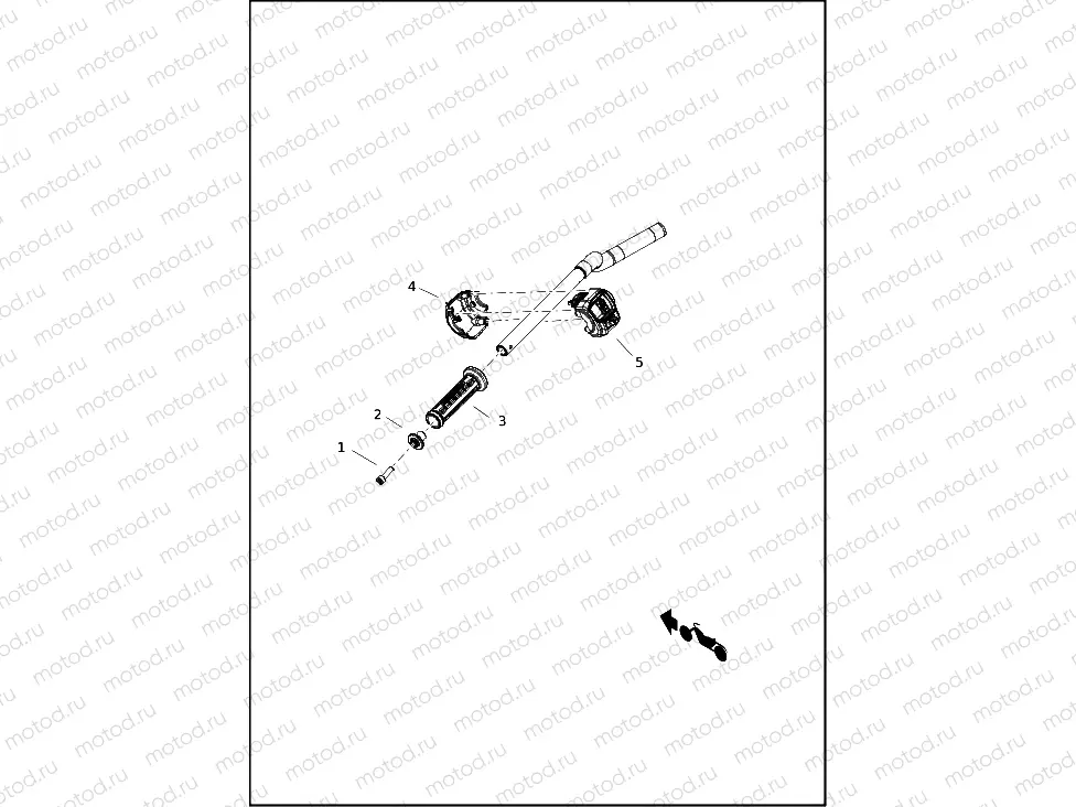 HAND CONTROL, HAND GRIP, LEFT