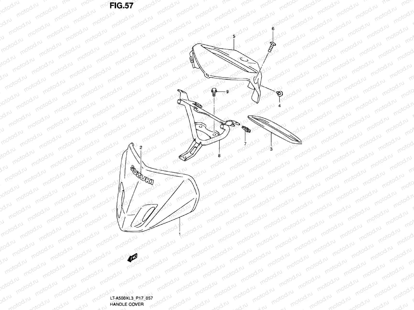 HANDLE COVER (LT-A500XZL3 P17)