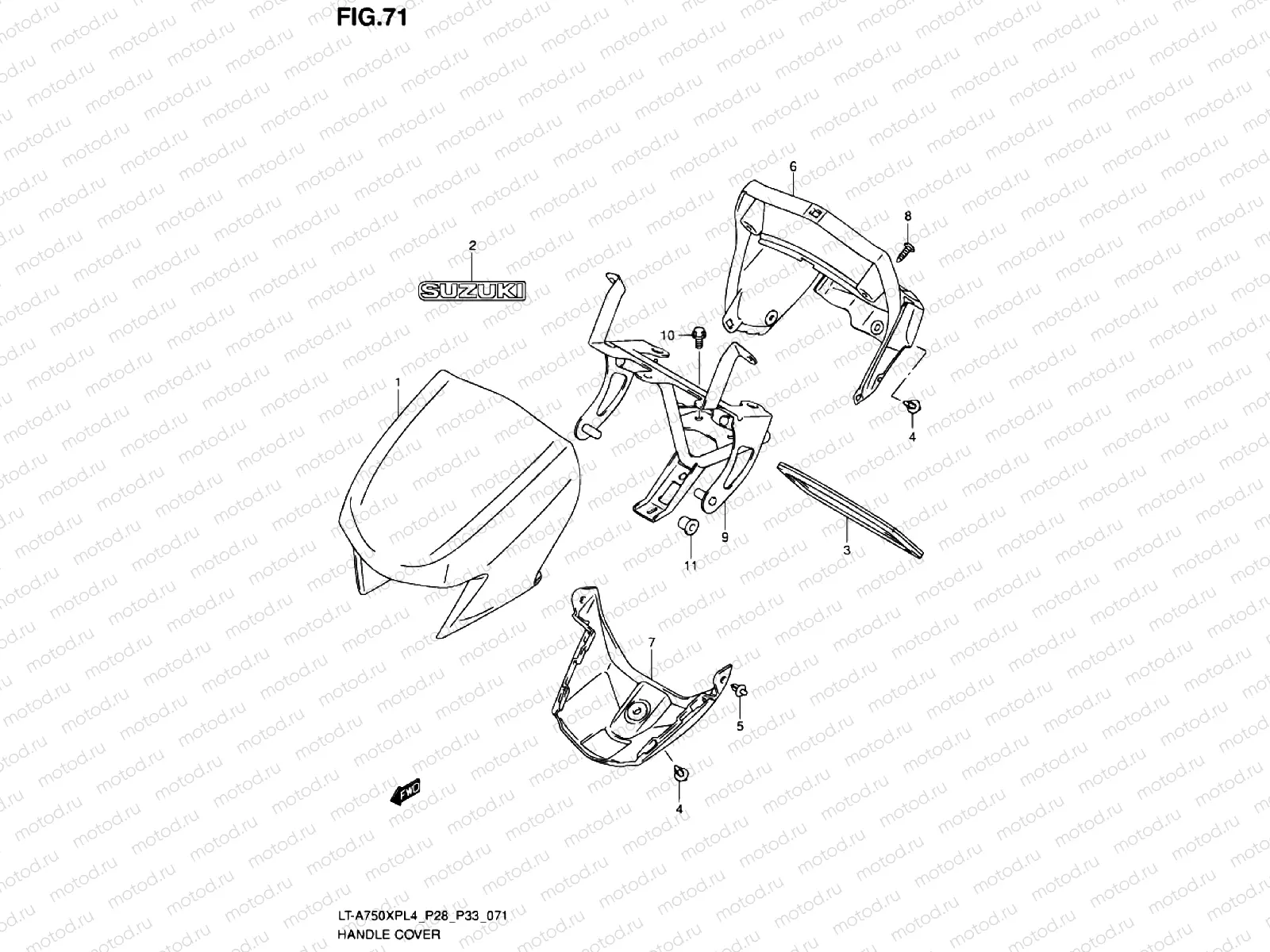 HANDLE COVER (LT-A750XPZL4 P28)