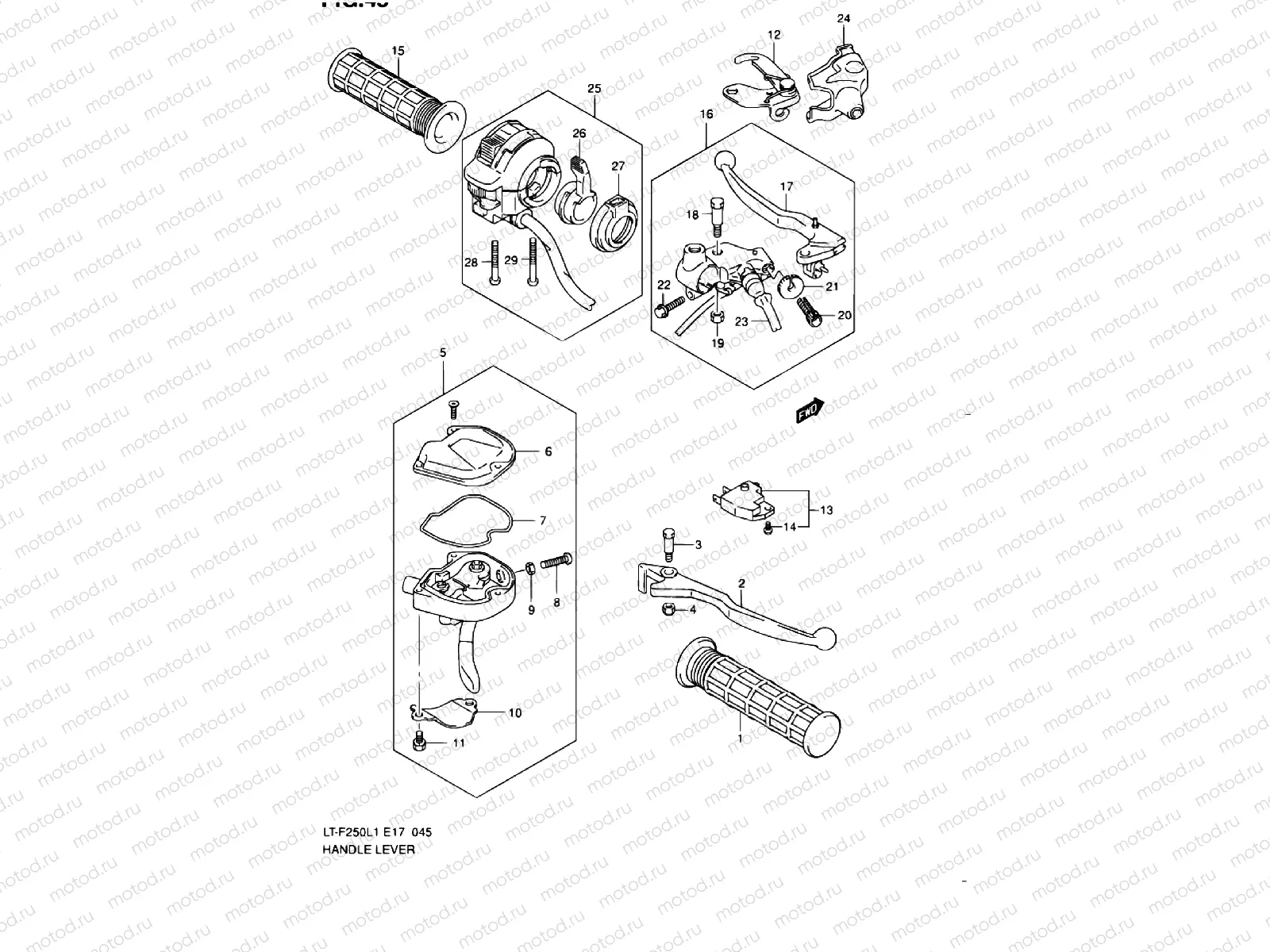 HANDLE LEVER (LT-F250L1 E17)