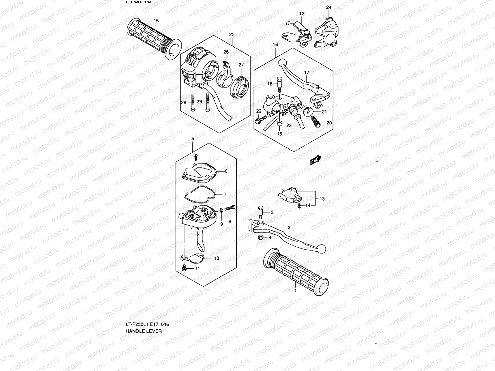 HANDLE LEVER (LT-F250L1 E24)