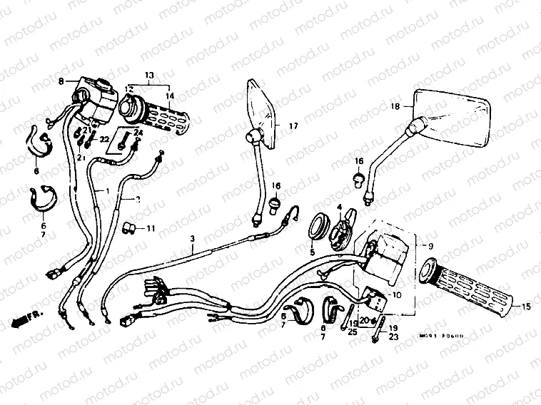 Handle lever - Switch - Cable