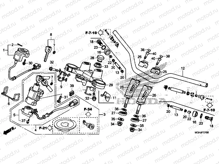 HANDLE PIPE / TOP BRIDGE