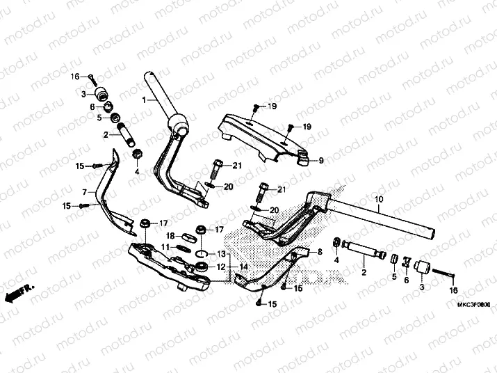 HANDLE PIPE / TOP BRIDGE