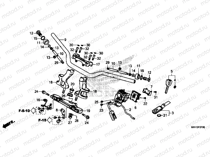 HANDLE PIPE / TOP BRIDGE