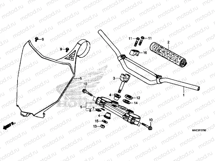 HANDLE PIPE / TOP BRIDGE