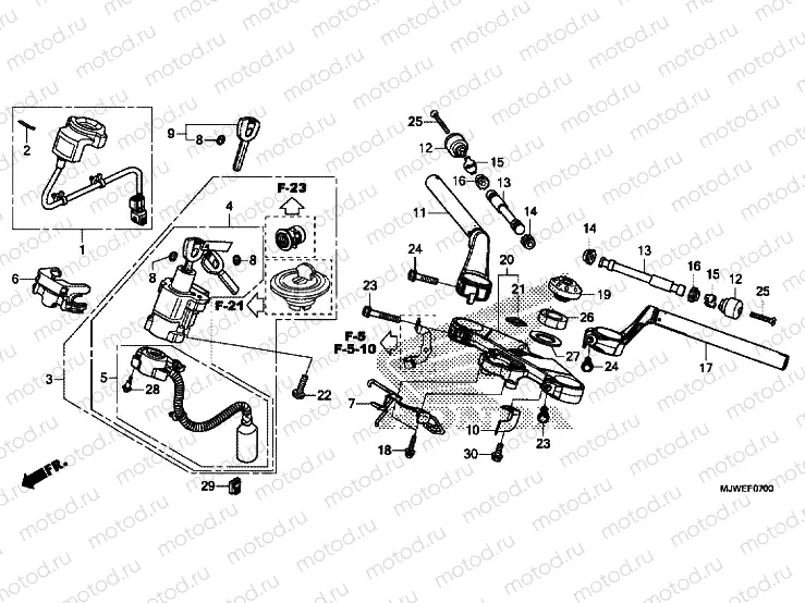 HANDLE PIPE / TOP BRIDGE