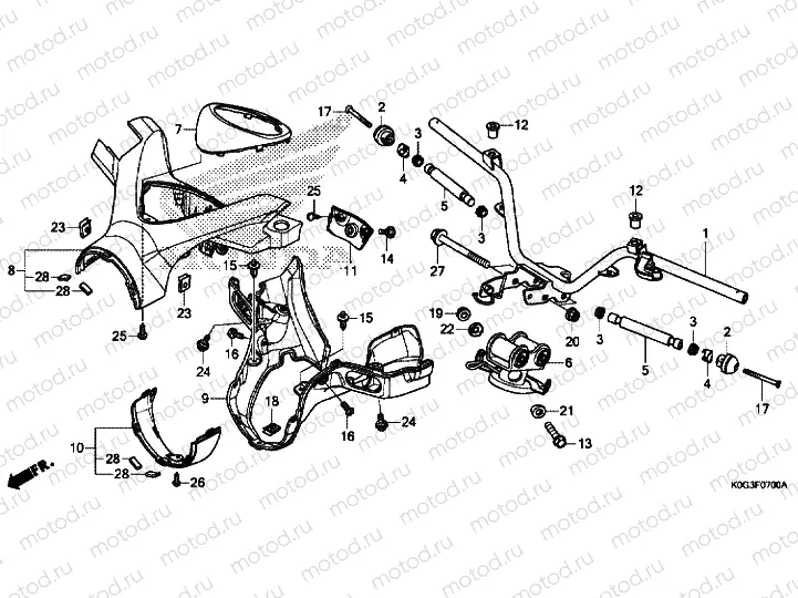 HANDLE PIPE / TOP BRIDGE