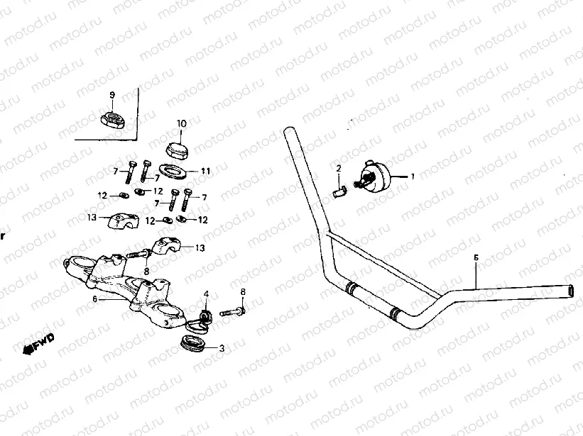 Handle pipe & top bridge