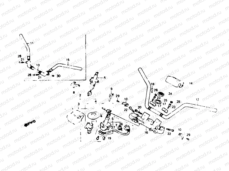 Handle pipe/Top bridge
