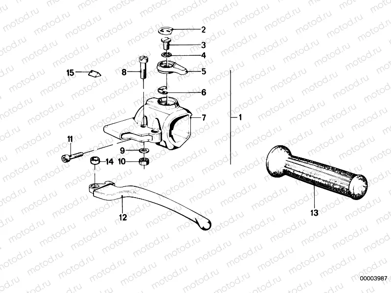 Handle unit left