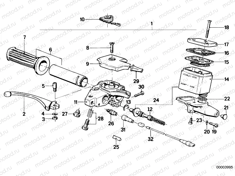 Handle unit, right