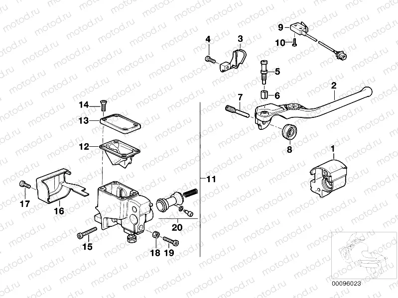 Handle unit right/single parts