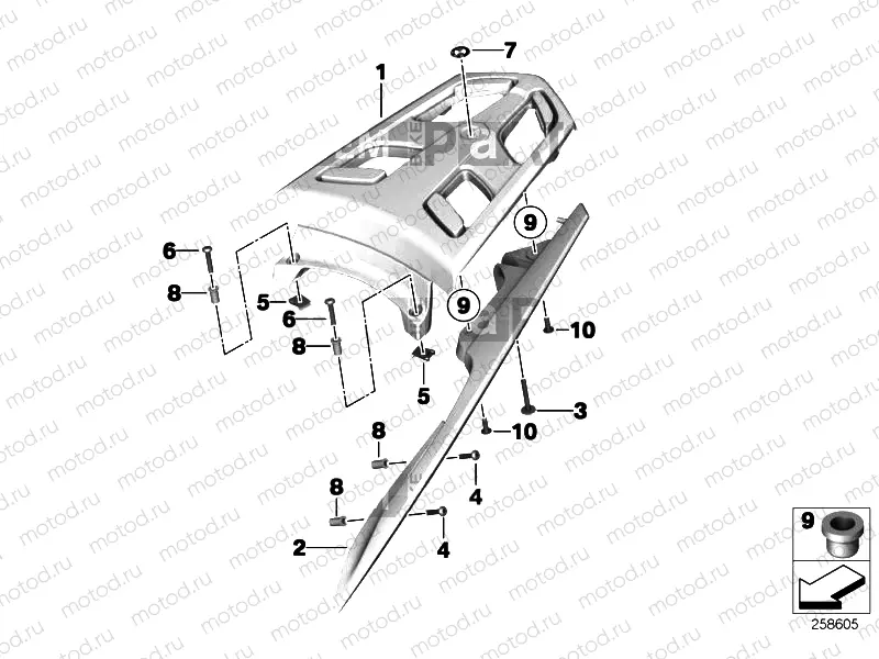 HANDLE WITH LUGGAGE SUPPORT