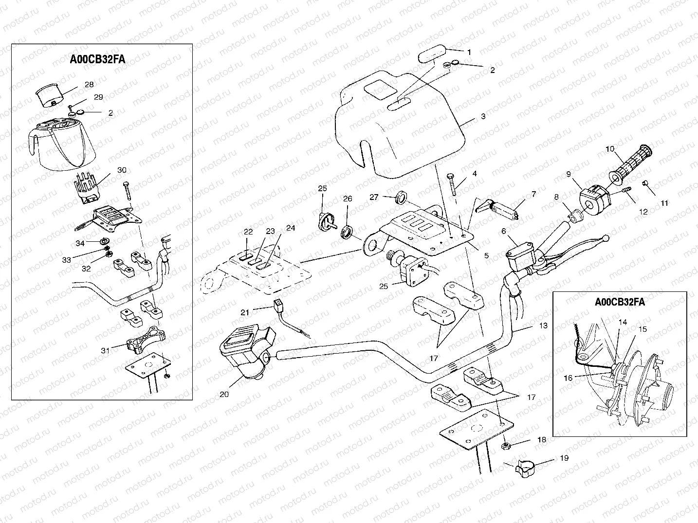 HANDLEBAR - A00CB32AA (4949354935B011) | HANDLEBAR - A00CB32AA (4949354935B011)