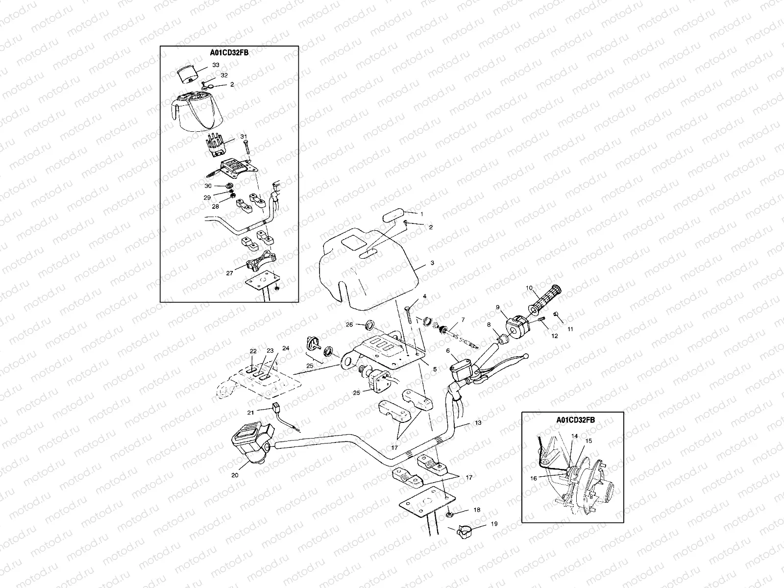 HANDLEBAR - A01CD32AA (4964026402C001) | HANDLEBAR - A01CD32AA (4964026402C001)