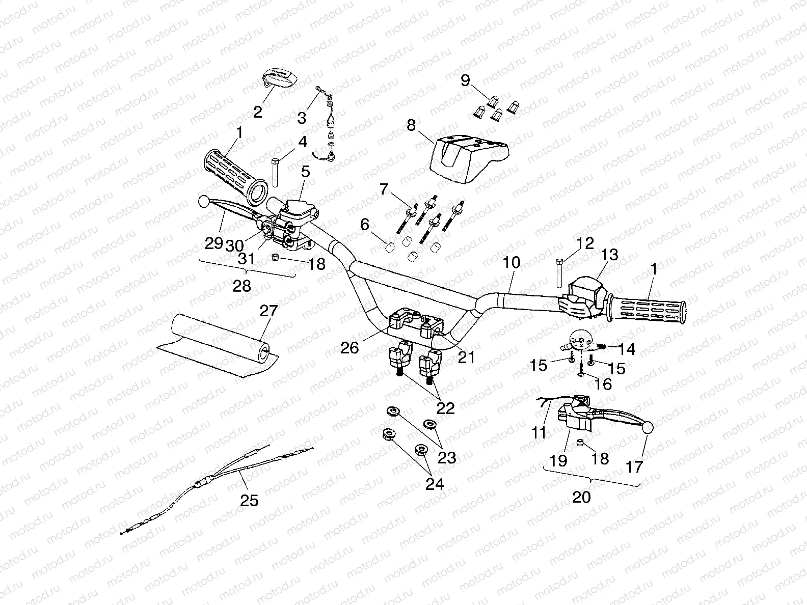 HANDLEBAR - A03EA05CA/CB (4978757875B11) | HANDLEBAR - A03EA05CA/CB (4978757875B11)