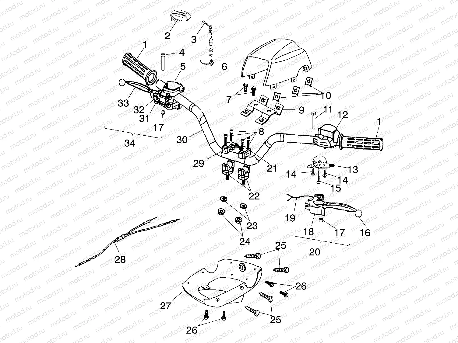 HANDLEBAR - A03FA09CA/CC/CD (4978857885B11) | HANDLEBAR - A03FA09CA/CC/CD (4978857885B11)
