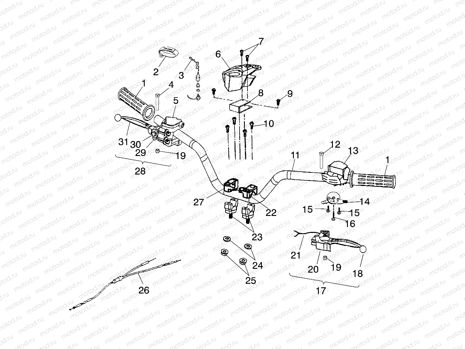 HANDLEBAR - A03KA09CA/CB (4983138313B11) | HANDLEBAR - A03KA09CA/CB (4983138313B11)