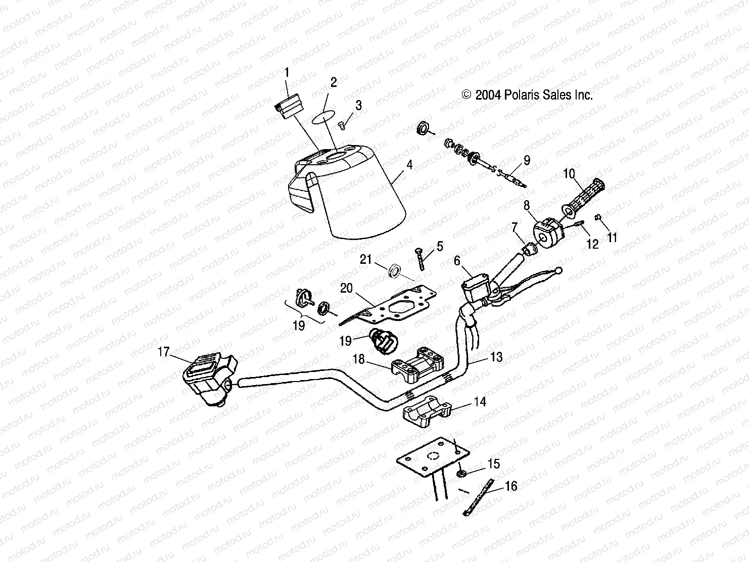 HANDLEBAR - A05CA32AA/AB/AC/FA (4994839483B08) | HANDLEBAR - A05CA32AA/AB/AC/FA (4994839483B08)