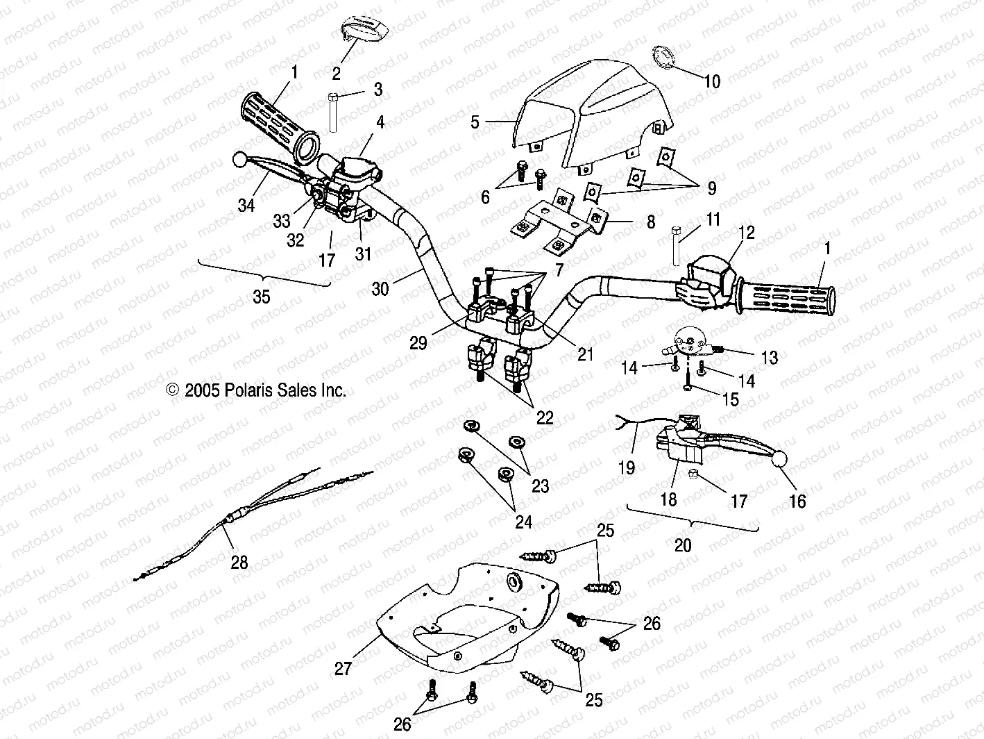 HANDLEBAR - A06FA09CA/CB/CC (4999202309920230B13) | HANDLEBAR - A06FA09CA/CB/CC (4999202309920230B13)