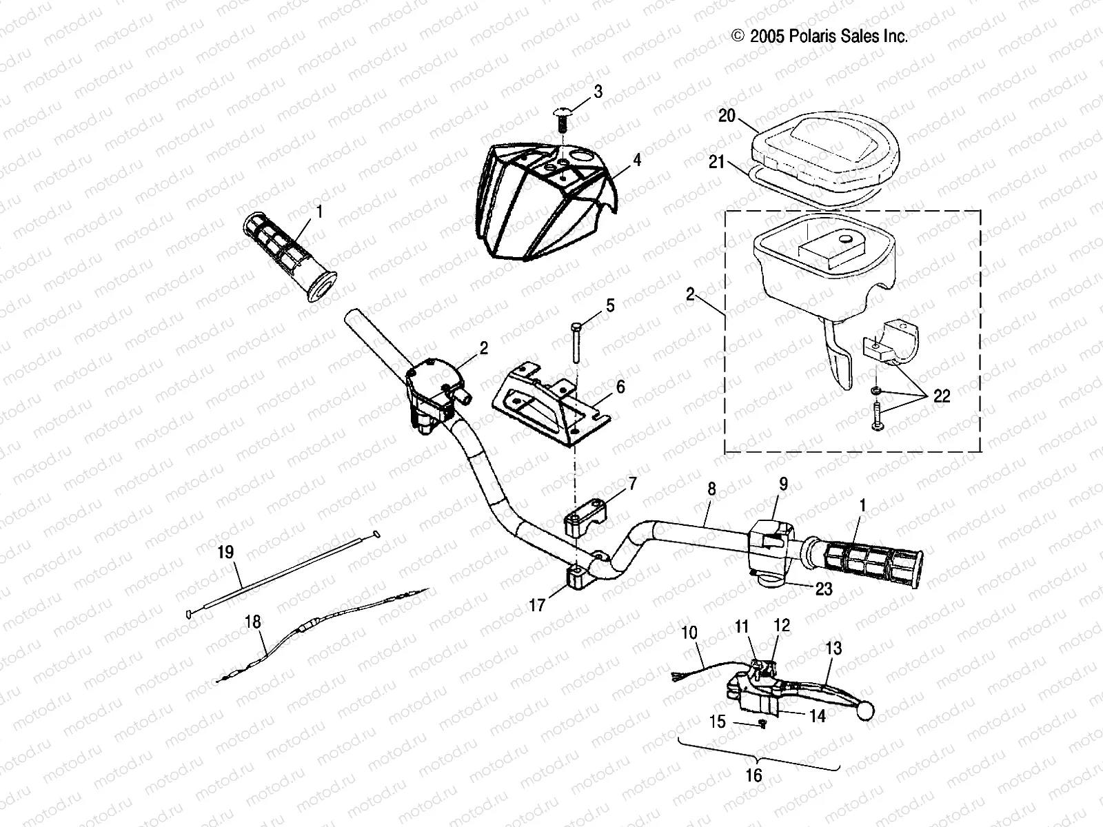 HANDLEBAR - A06PB20AA/AB/AC/LE (4999202449920244B14) | HANDLEBAR - A06PB20AA/AB/AC/LE (4999202449920244B14)