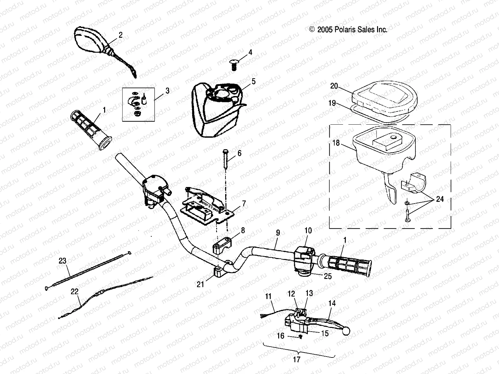 HANDLEBAR - A06PB20EA/EB (4999202509920250C02) | HANDLEBAR - A06PB20EA/EB (4999202509920250C02)