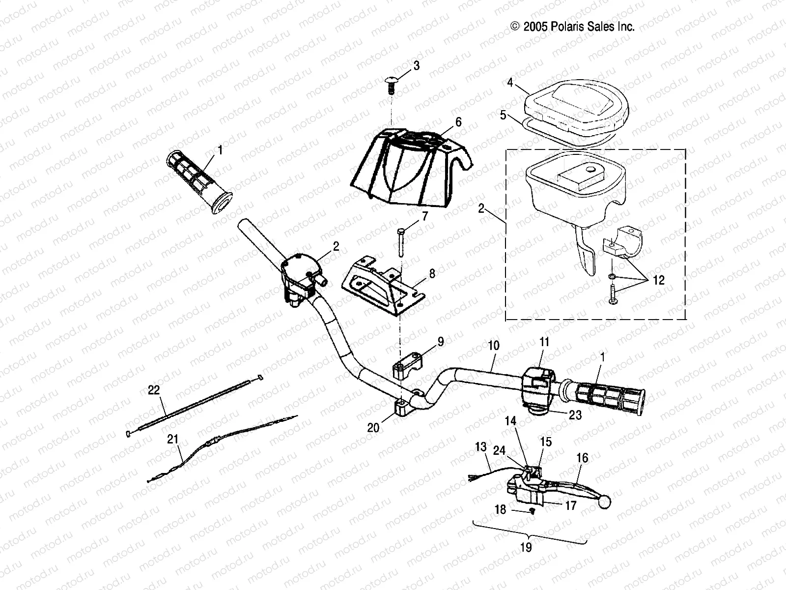 HANDLEBAR - A06SB20AA/AB (4999202799920279B14) | HANDLEBAR - A06SB20AA/AB (4999202799920279B14)