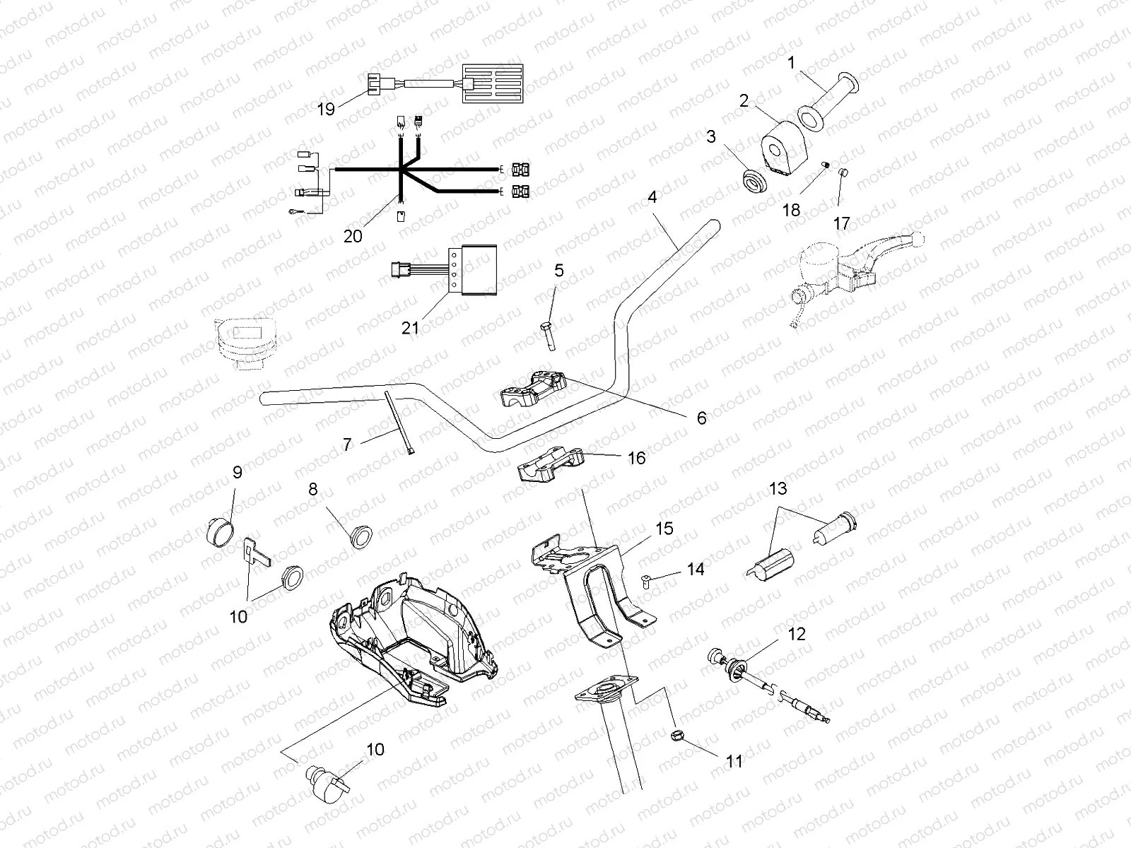 HANDLEBAR and CONTROLS - A06MH46 ALL OPTIONS (4999200059920005B13) | HANDLEBAR and CONTROLS - A06MH46 ALL OPTIONS (4999200059920005B13)