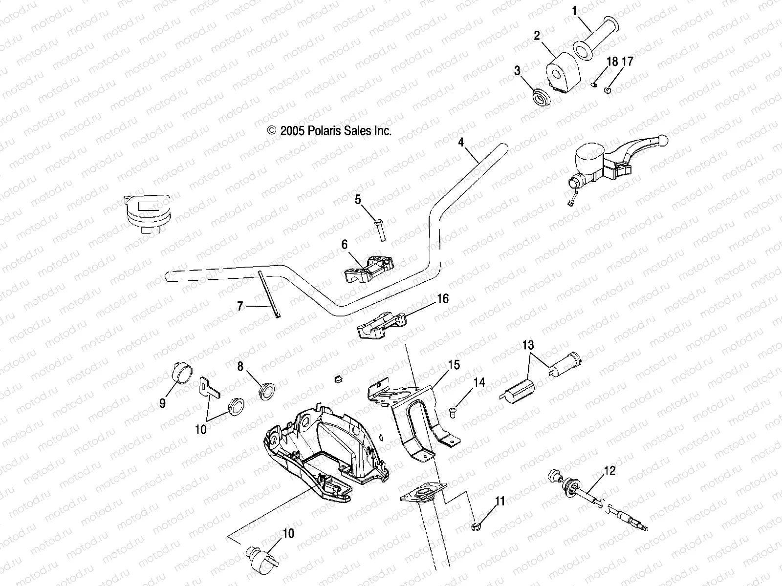 HANDLEBAR and CONTROLS - A06MH50AA/AB/AD/AF (4999200099920009B13) | HANDLEBAR and CONTROLS - A06MH50AA/AB/AD/AF (4999200099920009B13)