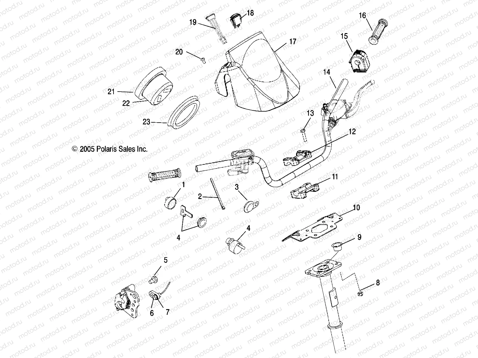 HANDLEBAR and CONTROLS - A06MH50FC (4999205499920549B13) | HANDLEBAR and CONTROLS - A06MH50FC (4999205499920549B13)