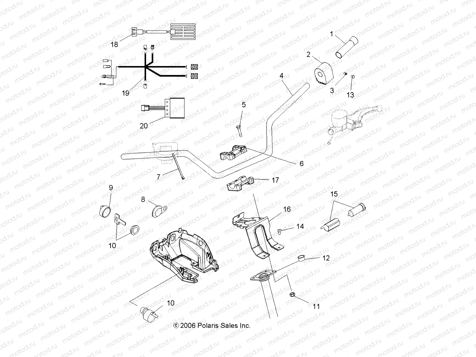HANDLEBAR and CONTROLS - A06MH76AL/AQ/AT/AX/AY/AZ (49ATVHANDLEBAR07800EFI) | HANDLEBAR and CONTROLS - A06MH76AL/AQ/AT/AX/AY/AZ (49ATVHANDLEBAR07800EFI)