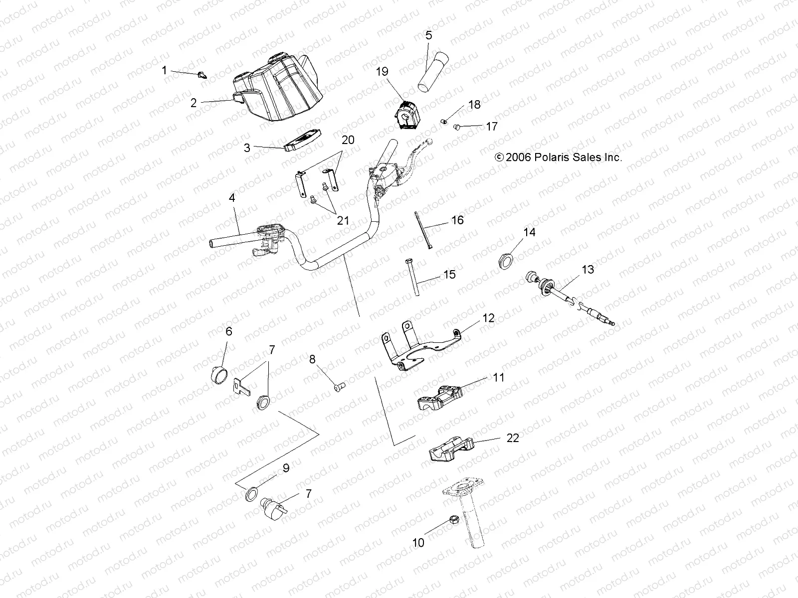 HANDLEBAR and CONTROLS - A07LB27AA/AC/LH27AA/AB/AC/AD/AL (49ATVHANDLEBAR07HAWK) | HANDLEBAR and CONTROLS - A07LB27AA/AC/LH27AA/AB/AC/AD/AL (49ATVHANDLEBAR07HAWK)