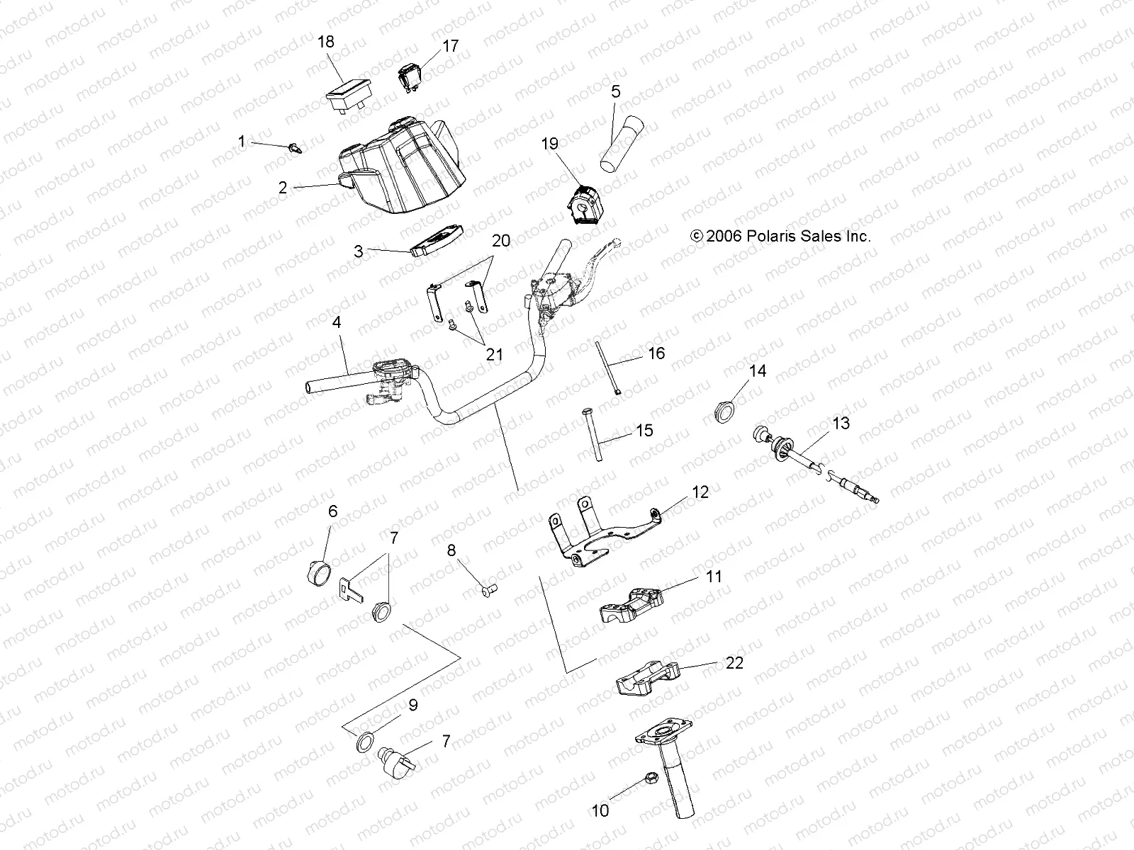 HANDLEBAR and CONTROLS - A07LB27FA/LH27FB (49ATVHANDLEBAR07HAWKI) | HANDLEBAR and CONTROLS - A07LB27FA/LH27FB (49ATVHANDLEBAR07HAWKI)