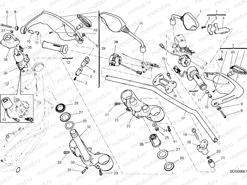 HANDLEBAR AND CONTROLS » HANDLE BAR
