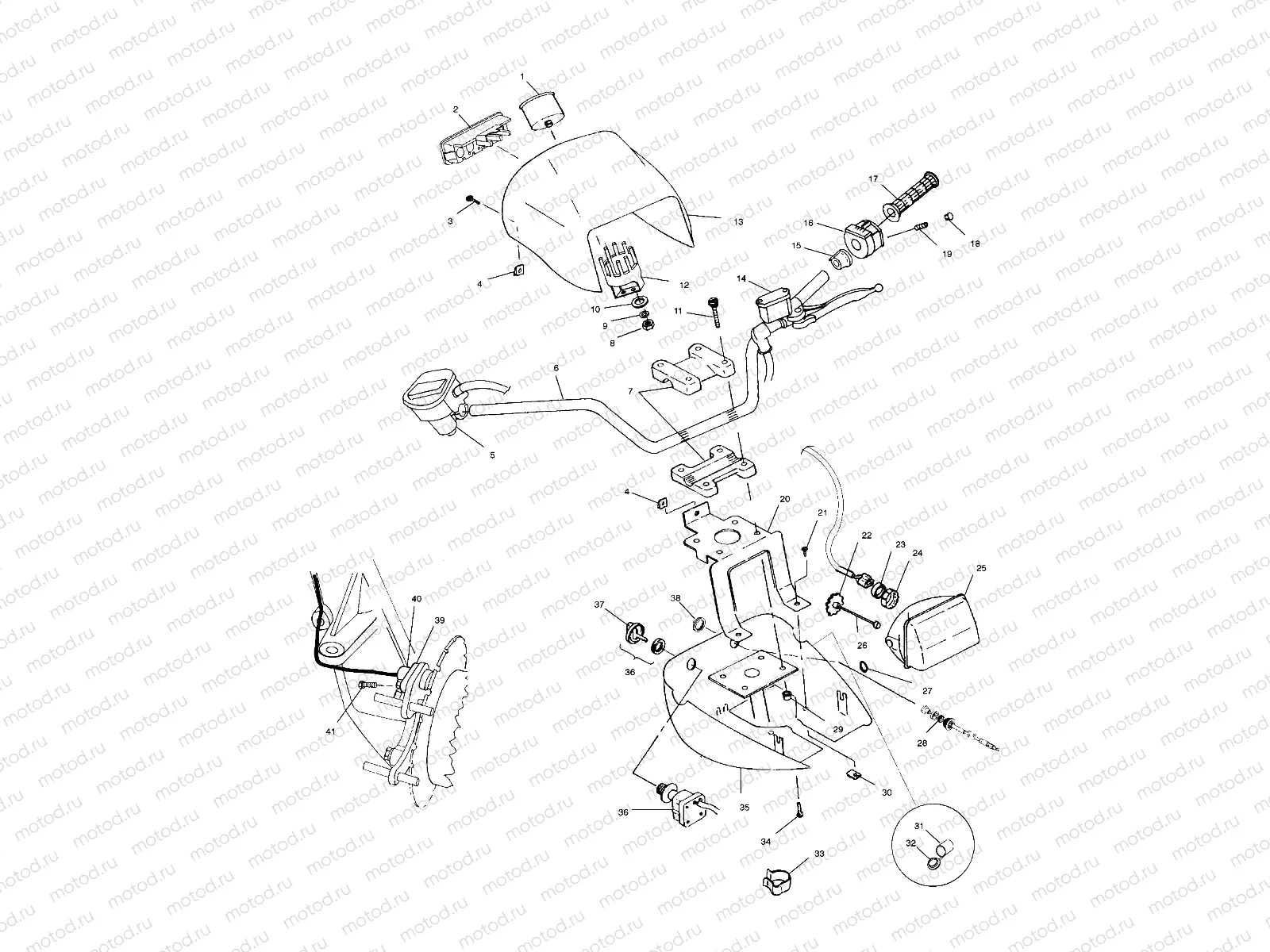 HANDLEBAR AND HEADLIGHT POD - A02CH50 ALL OPTIONS (4967436743B13) | HANDLEBAR AND HEADLIGHT POD - A02CH50 ALL OPTIONS (4967436743B13)