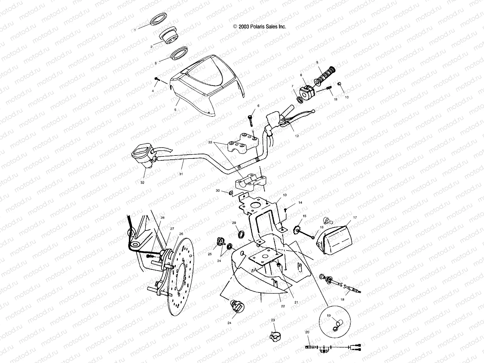 HANDLEBAR and HEADLIGHT POD - A04CH68AK/AL/AN/AO (4987438743C01) | HANDLEBAR and HEADLIGHT POD - A04CH68AK/AL/AN/AO (4987438743C01)