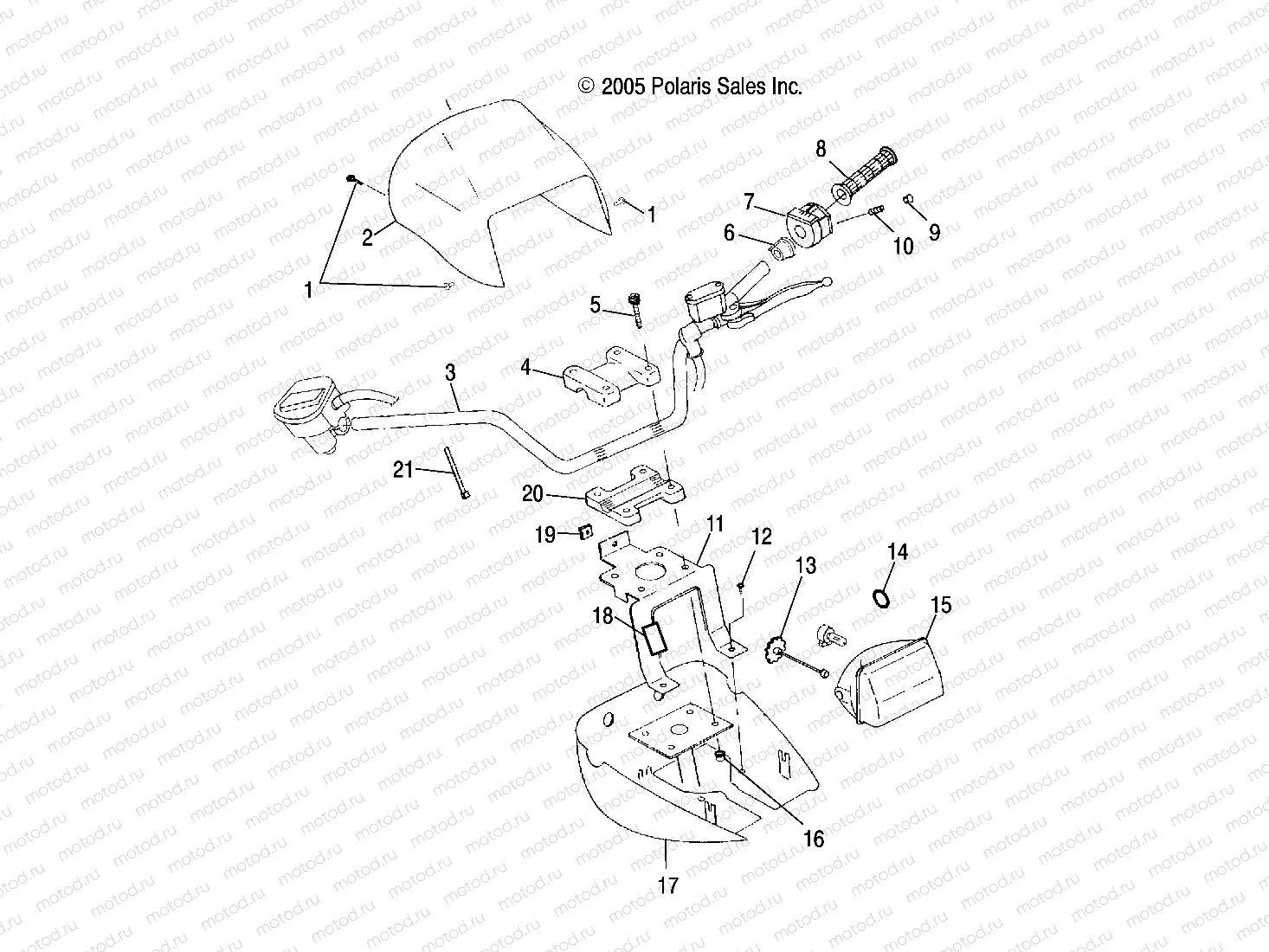 HANDLEBAR and HEADLIGHT POD - A06CL50AA (4999201649920164D02) | HANDLEBAR and HEADLIGHT POD - A06CL50AA (4999201649920164D02)