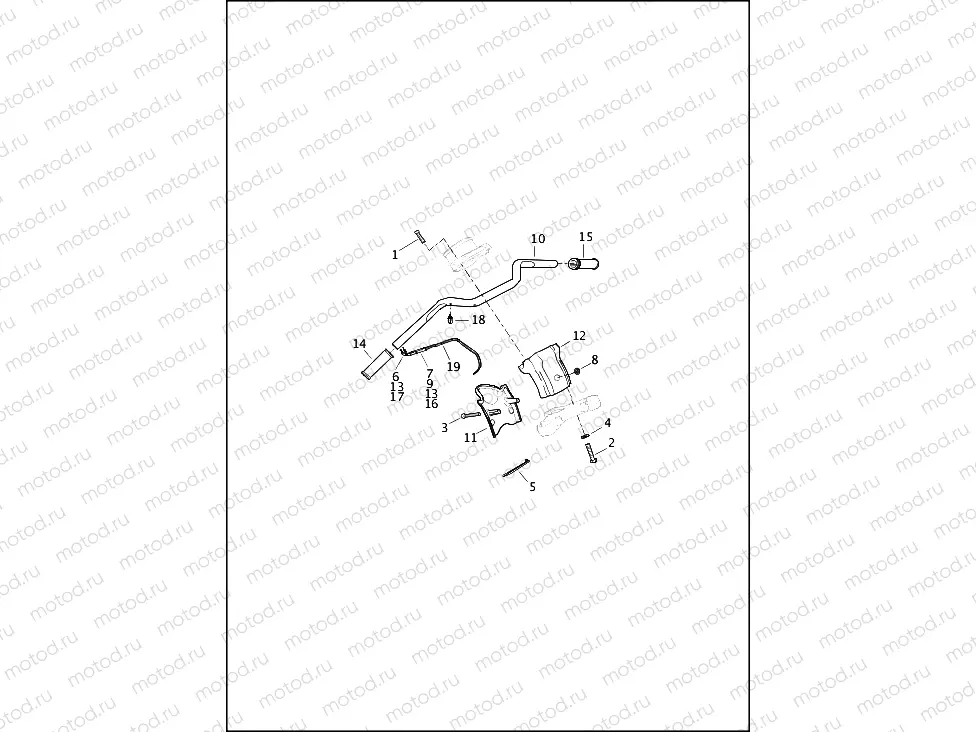 HANDLEBAR AND THROTTLE CONTROL - XL1200C