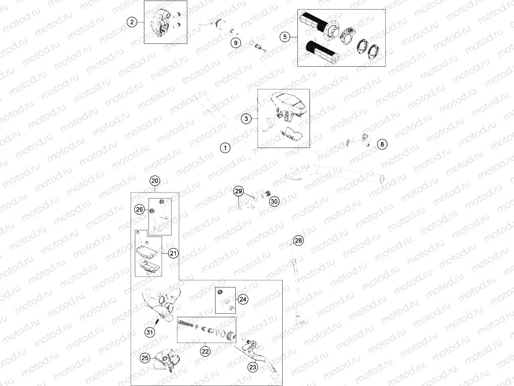 HANDLEBAR, CONTROLS|Frame|02