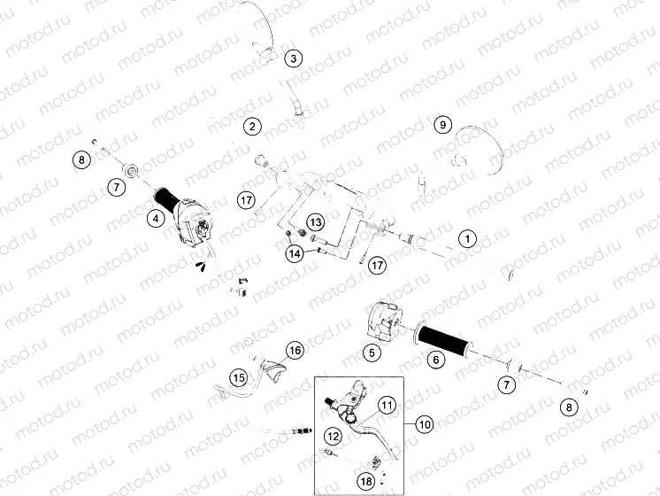 HANDLEBAR, CONTROLS|Frame|02
