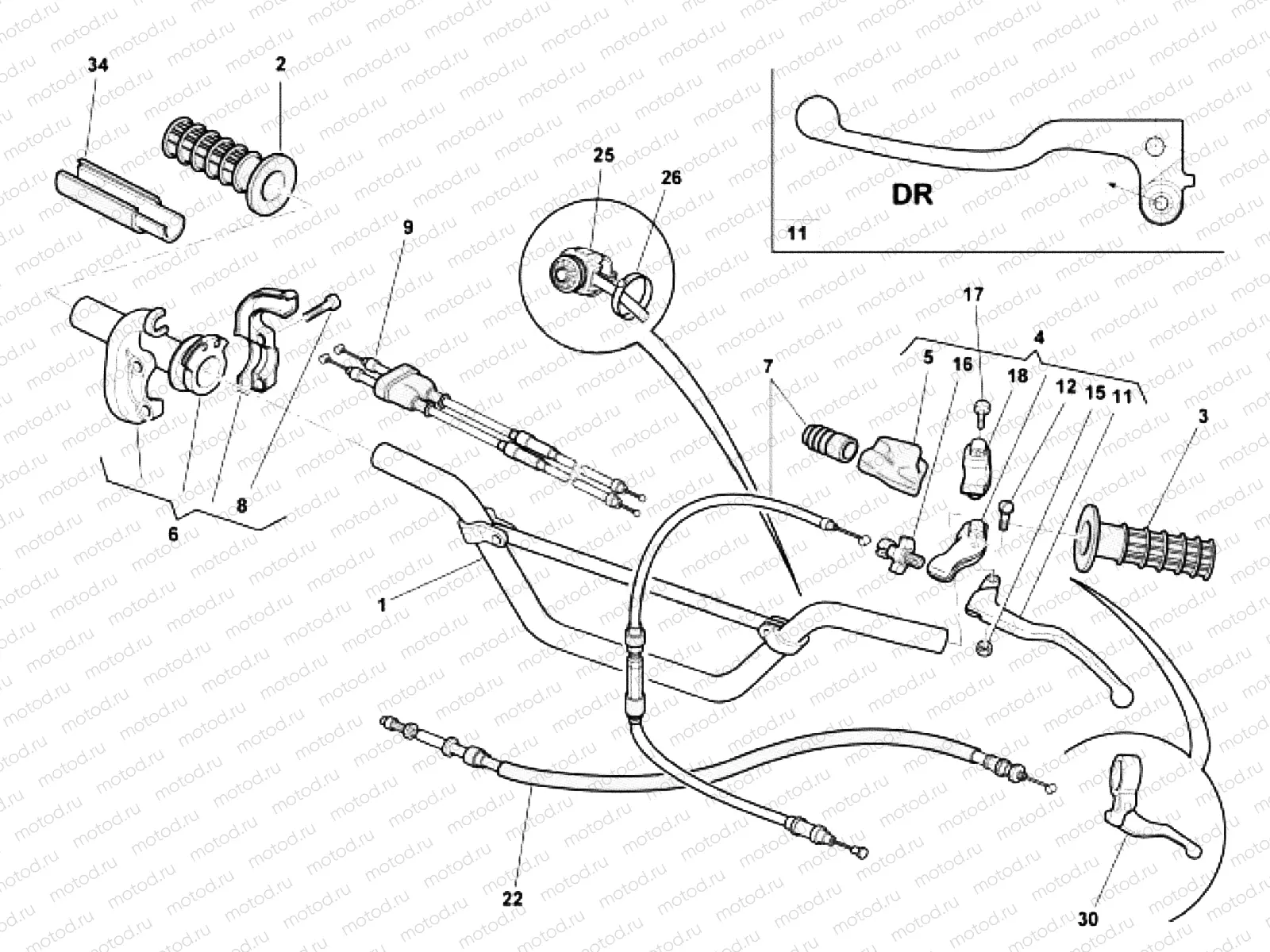 HANDLEBAR (DOUBLE CABLE)