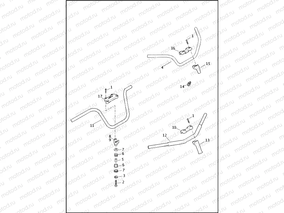 HANDLEBAR - FXDBA, FXDBP